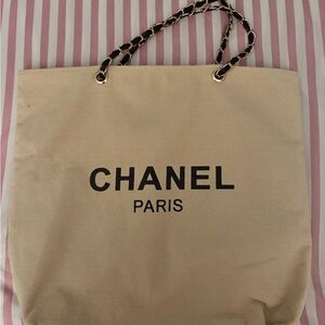 Chanel Cream Beauty Tote Bag